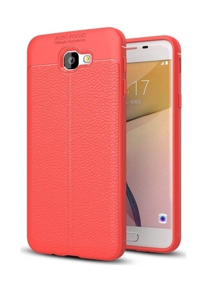 Samsung Galaxy J7 Prime Deri Görünümlü Lux Niss Silikon Kılıf