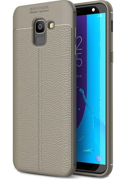 Samsung Galaxy J6 Deri Görünümlü Lux Niss Silikon Kılıf
