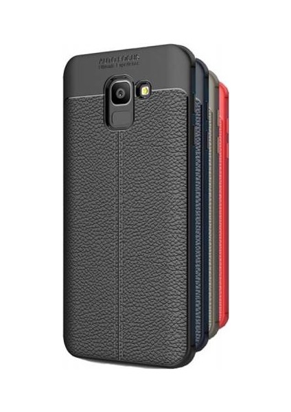 Samsung Galaxy J6 Deri Görünümlü Lux Niss Silikon Kılıf