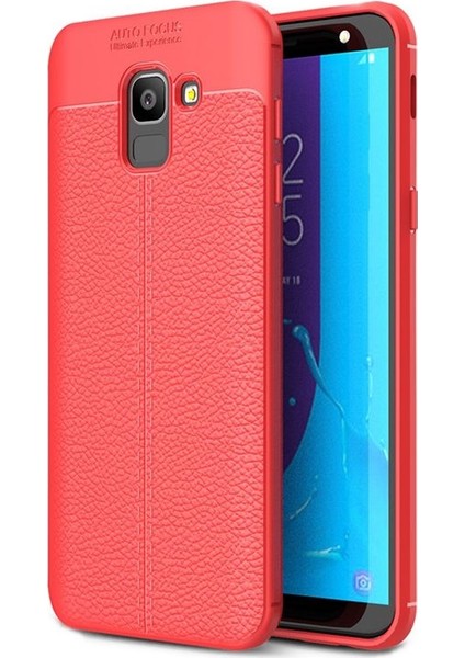 Samsung Galaxy J6 Deri Görünümlü Lux Niss Silikon Kılıf