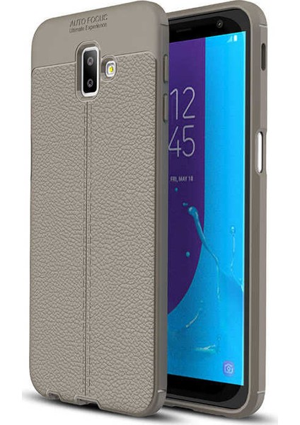 Samsung Galaxy J6+ Plus Deri Görünümlü Lux Niss Silikon Kılıf