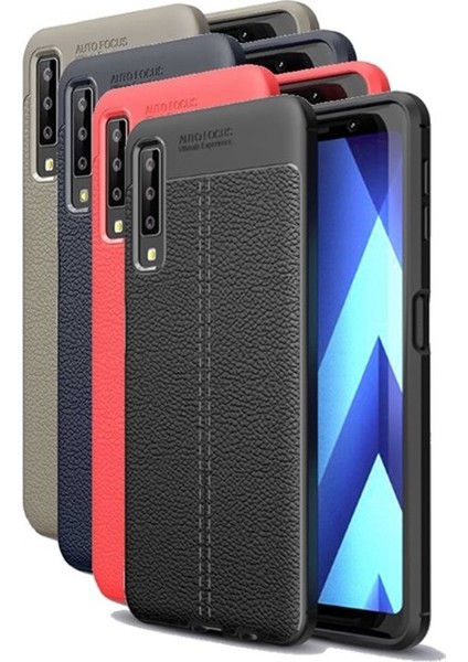 Samsung Galaxy A7 2018 Deri Görünümlü Lux Niss Silikon Kılıf fiyatları