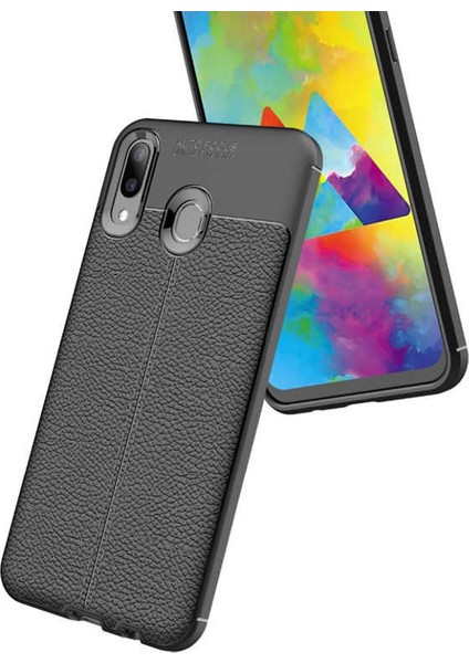 Samsung Galaxy A01 Deri Görünümlü Lux Niss Silikon Kılıf