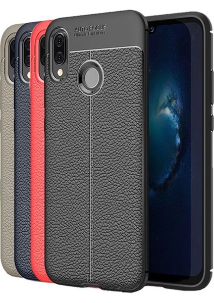 Samsung Galaxy A01 Deri Görünümlü Lux Niss Silikon Kılıf