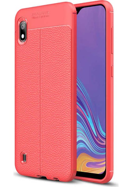 Samsung Galaxy A10 Deri Görünümlü Lux Niss Silikon Kılıf