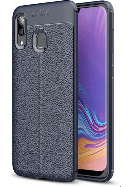Samsung Galaxy A30 Deri Görünümlü Lux Niss Silikon Kılıf