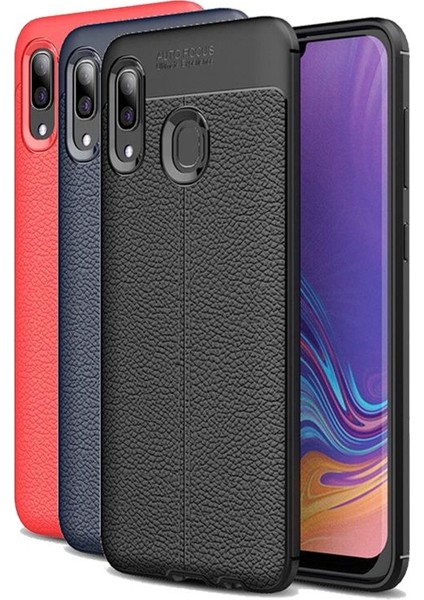Samsung Galaxy A30 Deri Görünümlü Lux Niss Silikon Kılıf