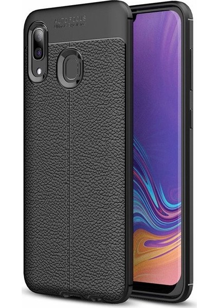 Samsung Galaxy A30 Deri Görünümlü Lux Niss Silikon Kılıf
