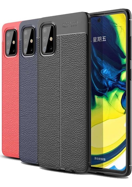Samsung Galaxy A51 Deri Görünümlü Lux Niss Silikon Kılıf