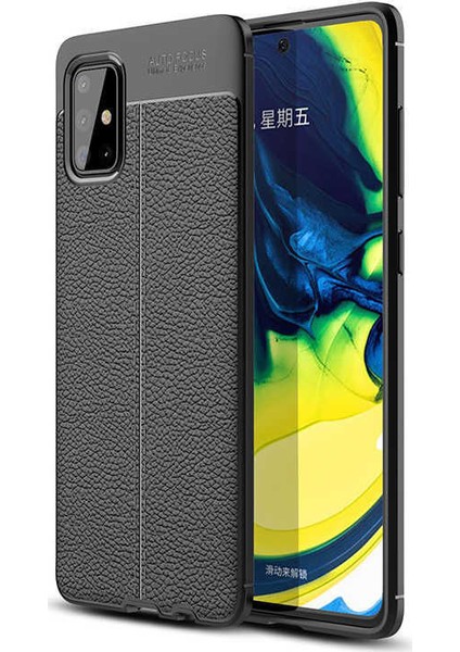 Samsung Galaxy A51 Deri Görünümlü Lux Niss Silikon Kılıf