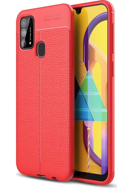 Samsung Galaxy M21 Deri Görünümlü Lux Niss Silikon Kılıf