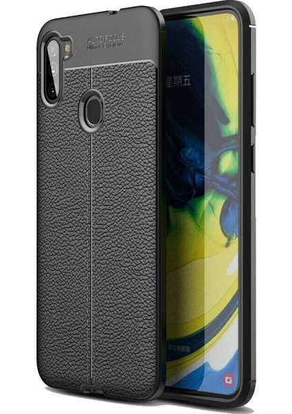 Samsung Galaxy M11 Deri Görünümlü Lux Niss Silikon Kılıf