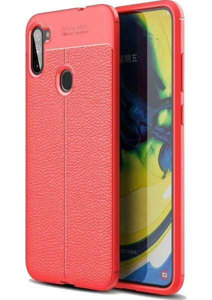 Samsung Galaxy M11 Deri Görünümlü Lux Niss Silikon Kılıf