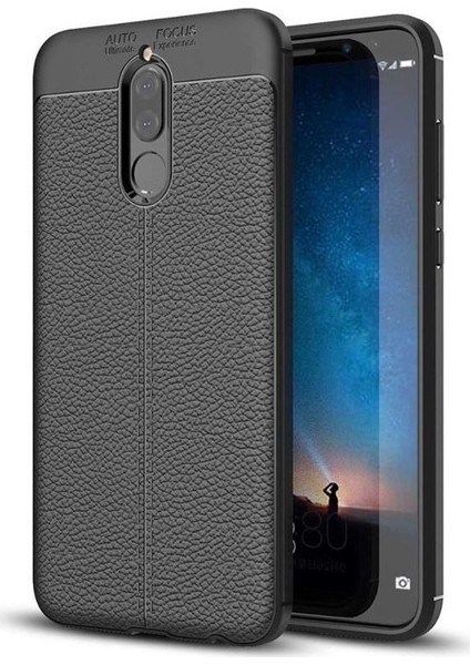 Huawei Mate 10 Lite Deri Görünümlü Lux Niss Silikon Kılıf