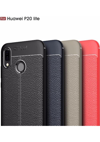 Huawei P20 Lite Deri Görünümlü Lux Niss Silikon Kılıf fırsatları