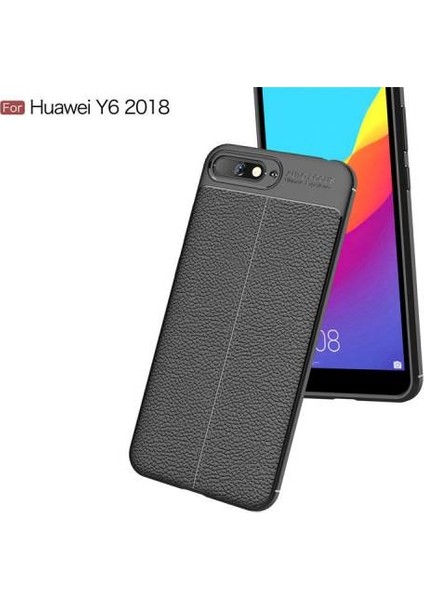 Huawei Y6 2018 Deri Görünümlü Lux Niss Silikon Kılıf fırsatları
