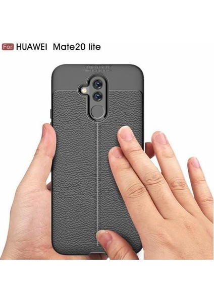 Huawei Mate 20 Lite Deri Görünümlü Lux Niss Silikon Kılıf fiyatları