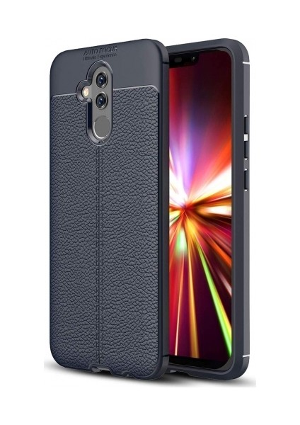 Huawei Mate 20 Lite Deri Görünümlü Lux Niss Silikon Kılıf