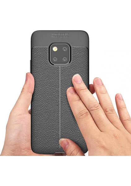 Huawei Mate 20 Pro Deri Görünümlü Lux Niss Silikon Kılıf fırsatları