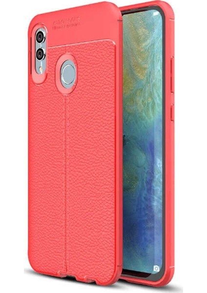 Huawei P Smart 2019 Deri Görünümlü Lux Niss Silikon Kılıf