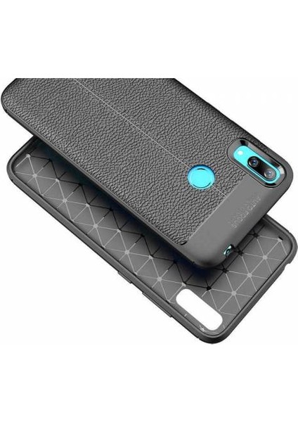 Huawei Y7 Prime 2019 Deri Görünümlü Lux Niss Silikon Kılıf fırsatları