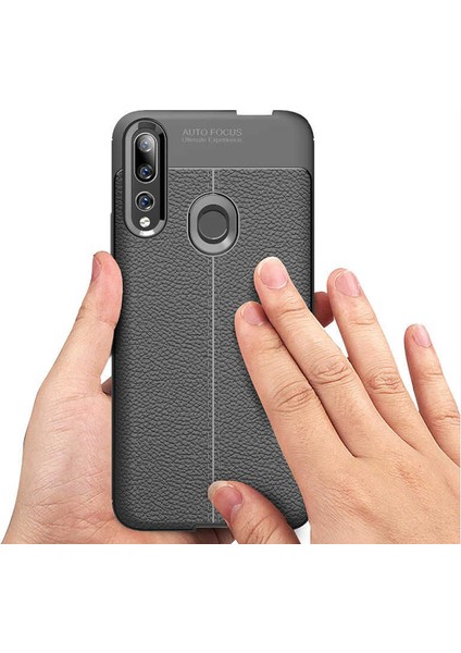 Huawei P Smart Z Deri Görünümlü Lux Niss Silikon Kılıf