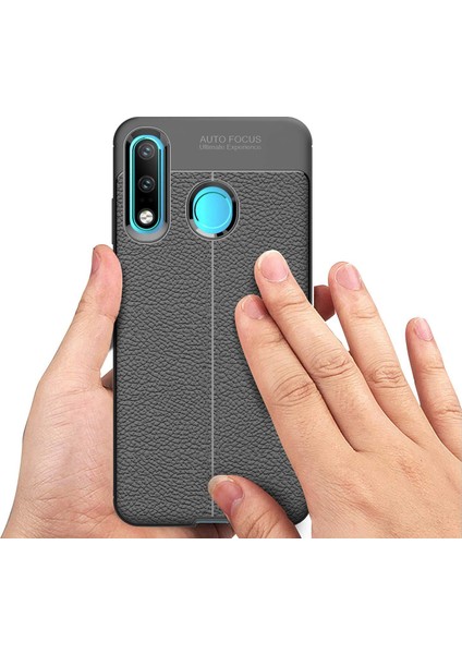 Huawei P40 Lite E Deri Görünümlü Lux Niss Silikon Kılıf modelleri