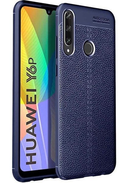 Huawei Y6P Deri Görünümlü Lux Niss Silikon Kılıf