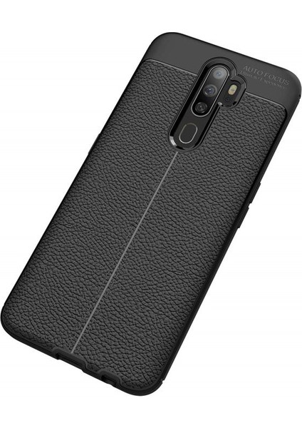 Oppo A9 2020 Deri Görünümlü Lux Niss Silikon Kılıf modelleri