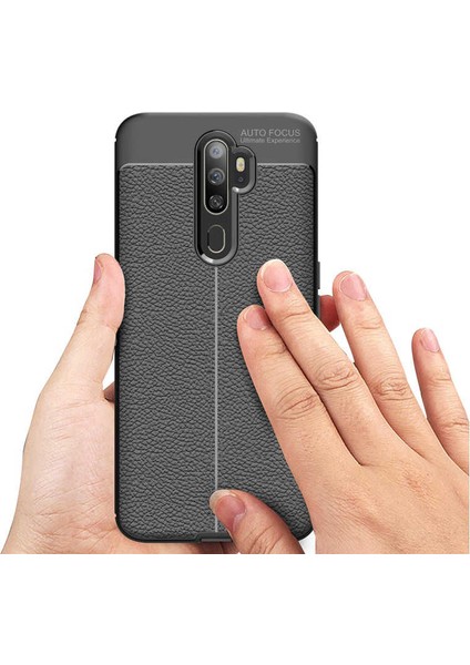 Oppo A9 2020 Deri Görünümlü Lux Niss Silikon Kılıf indirimleri