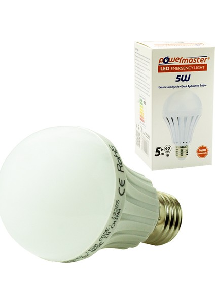 Everton RT-2007A 7 Watt E27 220 V Şarjlı Beyaz LED Ampul 6500 K
