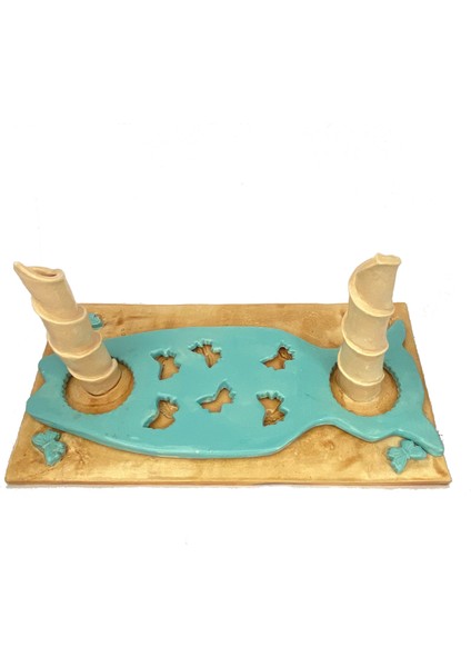 Ev Dekerasyonu Için Seramik Özel Tasarım Ürün (Ikiz Kuleler)