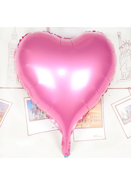 Kalp Uçan Balon Folyo Pembe 80 cm 32 Inç