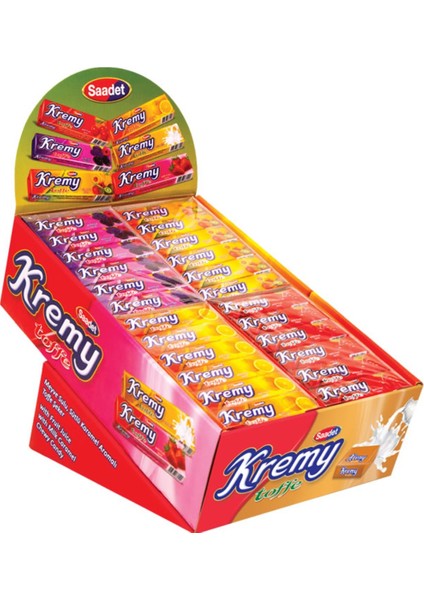 Kremy Toffee Şeker 4 Çeşit 500 gr x 8'li