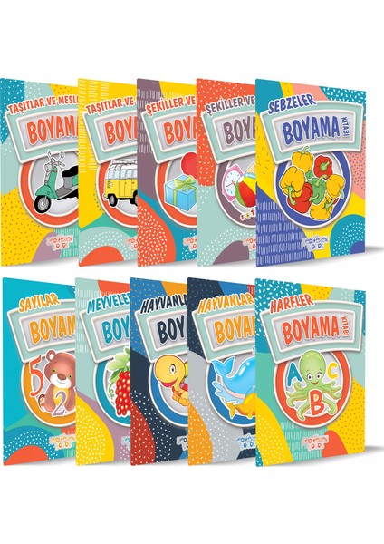 Boyama Kitapları (10 Kitap Takım) - Bilgenur Çorlu
