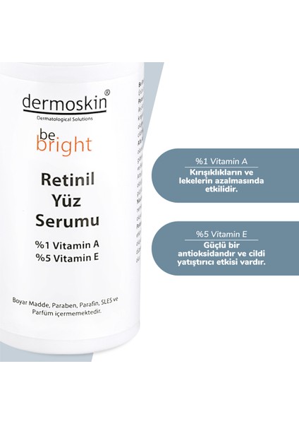 Dermokin Be Bright Retinil Yüz Serumu 33 ml + Be Bright Aydınlatıcı Tonik 200 ml