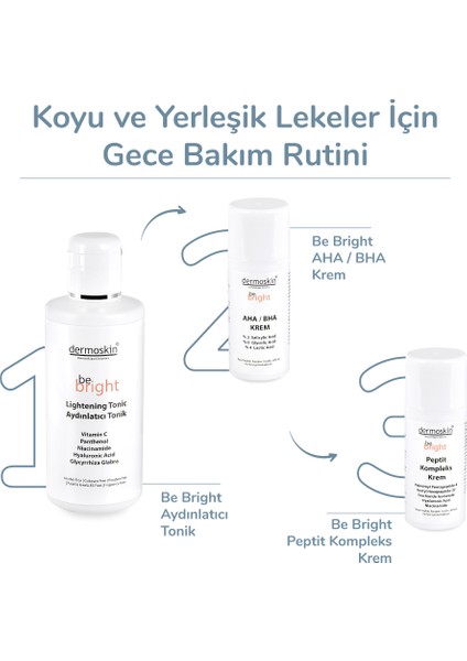 Be Bright Aha/bha Krem 33 ml + Be Bright Aydınlatıcı Tonik 200 ml 2'li