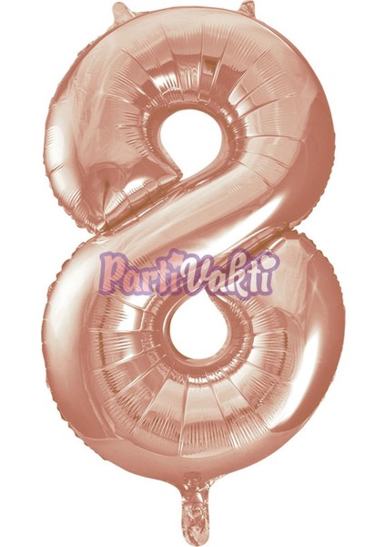 8 Rakam Rose Gold Folyo Balon 40 cm