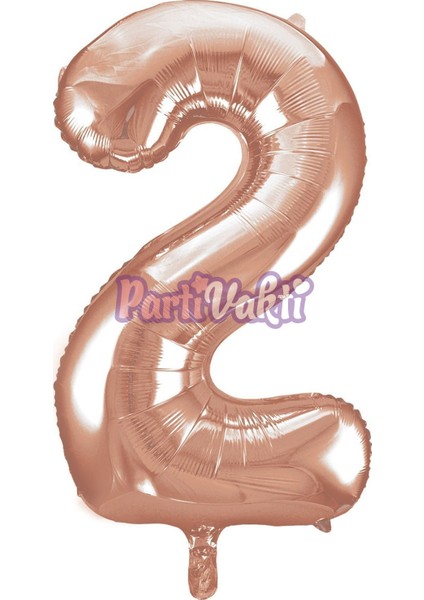 2 Rakam Rose Gold Folyo Balon 40 cm fiyatları