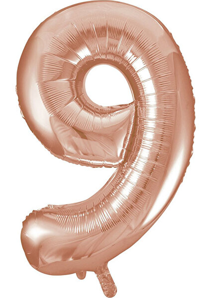 9 Rakam Rose Gold Folyo Balon 40 cm