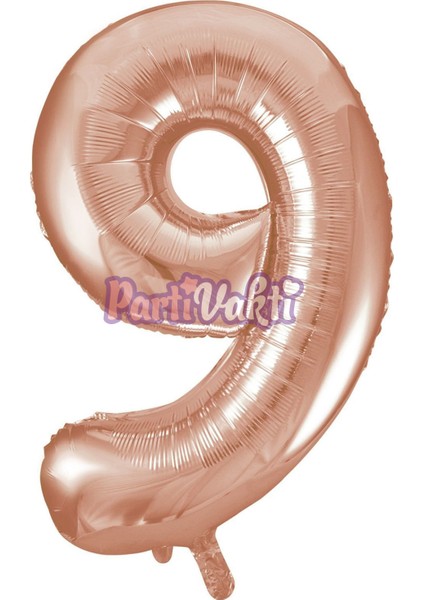 9 Rakam Rose Gold Folyo Balon 40 cm