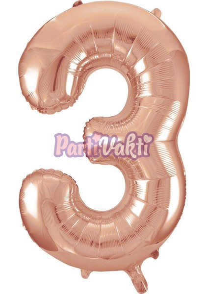 3 Rakam Rose Gold Folyo Balon 40 cm fiyatları