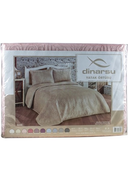 Yatak Örtüsü Seti Çift Kişilik 230x250 Olivia Mocha