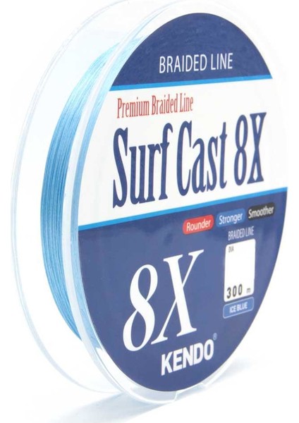 Kendo Surf Cast 8x Fighting ( Ice Blue ) Örgü Ip Olta Misinası 300 mt