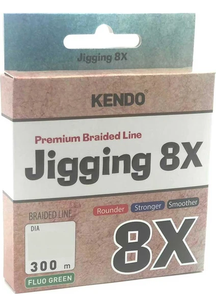 Kendo Jigging 8x Flash ( Fluo Green ) Örgü Ip Olta Misinası 300 mt