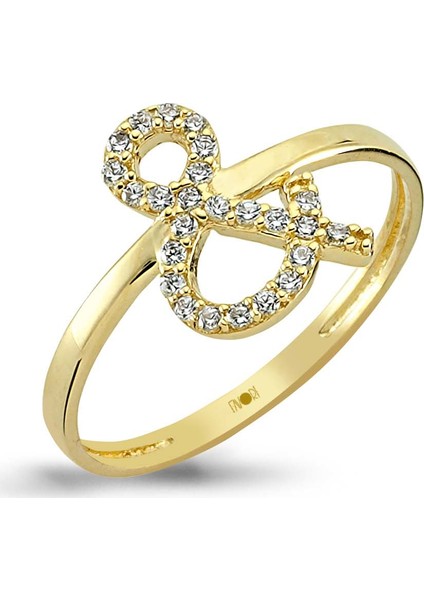 Ayyıldız Kuyumculuk Kadın Taşlı Altın Yüzük