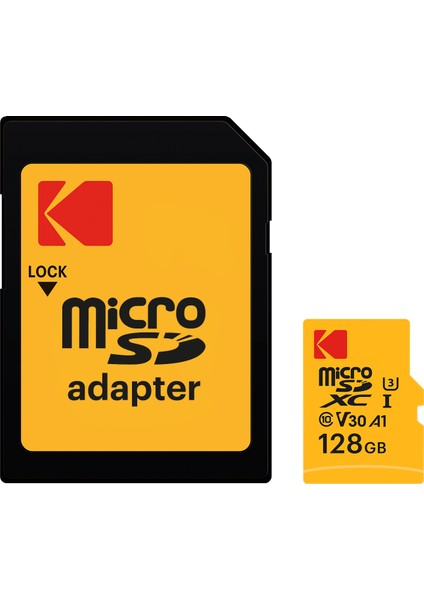 Msd 128GB Uhs-I U3 Ultra Ultra Performans Micro Sd Kart + Sd Adaptör