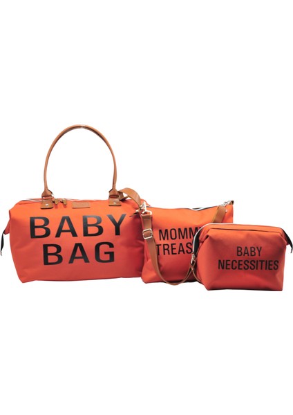 Baby Bag 3'lü Set -Anne Bebek Bakım Kadın Çantası