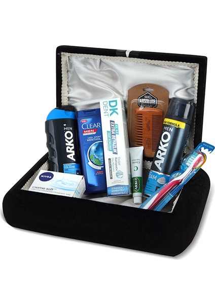 Erkek Cilt Bakım Seti - Damat Nişan Çeyiz Bohça Sandık Seti
