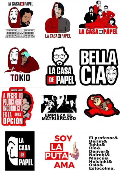 La Casa Papel Sticker Seti